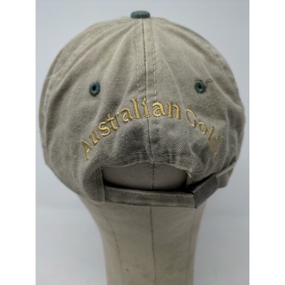 Australian Golf Strapback Hat Brown & Green Embroidered Koala Logo Spell Out - Picture 7 of 10